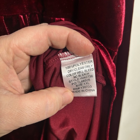 Umgee Velvet Babydoll Button Up Tunic Shirt Womens Size 1X - Picture 7 of 8